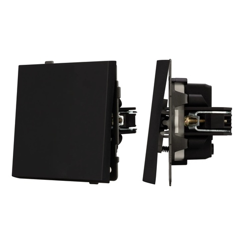 Механизм выключателя одноклавишный перекрёстный SWT-TENDO-MKX1-SFPL-BK (230V, 10A) (Arlight, -)
