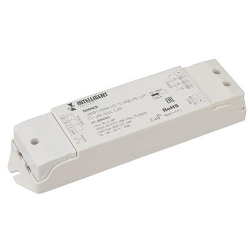 INTELLIGENT ARLIGHT Диммер SMART-PWM-103-72-RGB-PS-SUF Grey (12-48V, 3x6A, 2.4G) (IARL, IP20 Пластик, 5 лет)