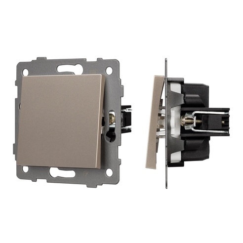 Механизм выключателя одноклавишный непроходной SWT-MK01-PL-GD-V (250V, 10A) (Arlight, -)