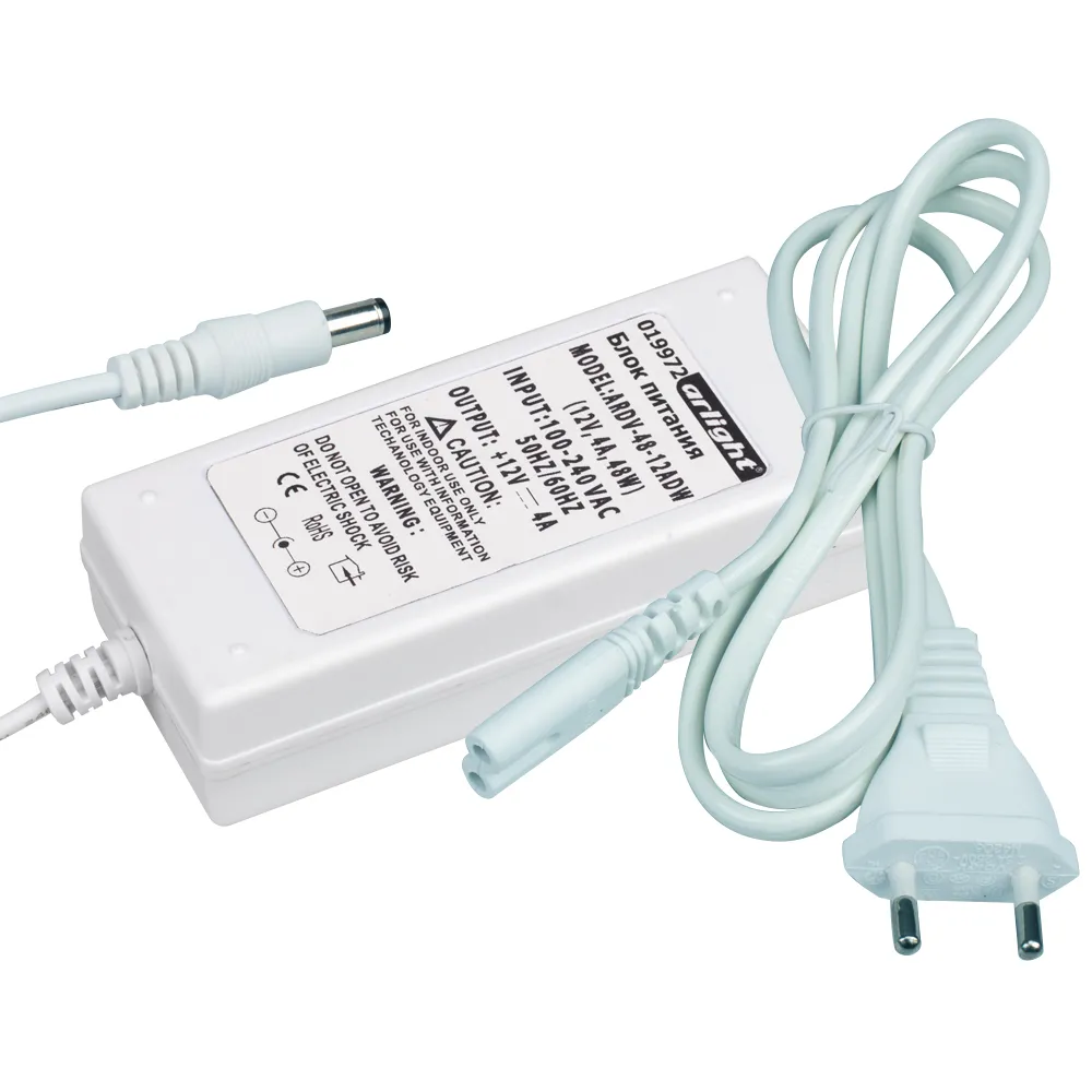 Блок питания ARDV-48-12ADW (12V, 4A, 48W) (Arlight, Адаптер, 2 года) - изображение товара