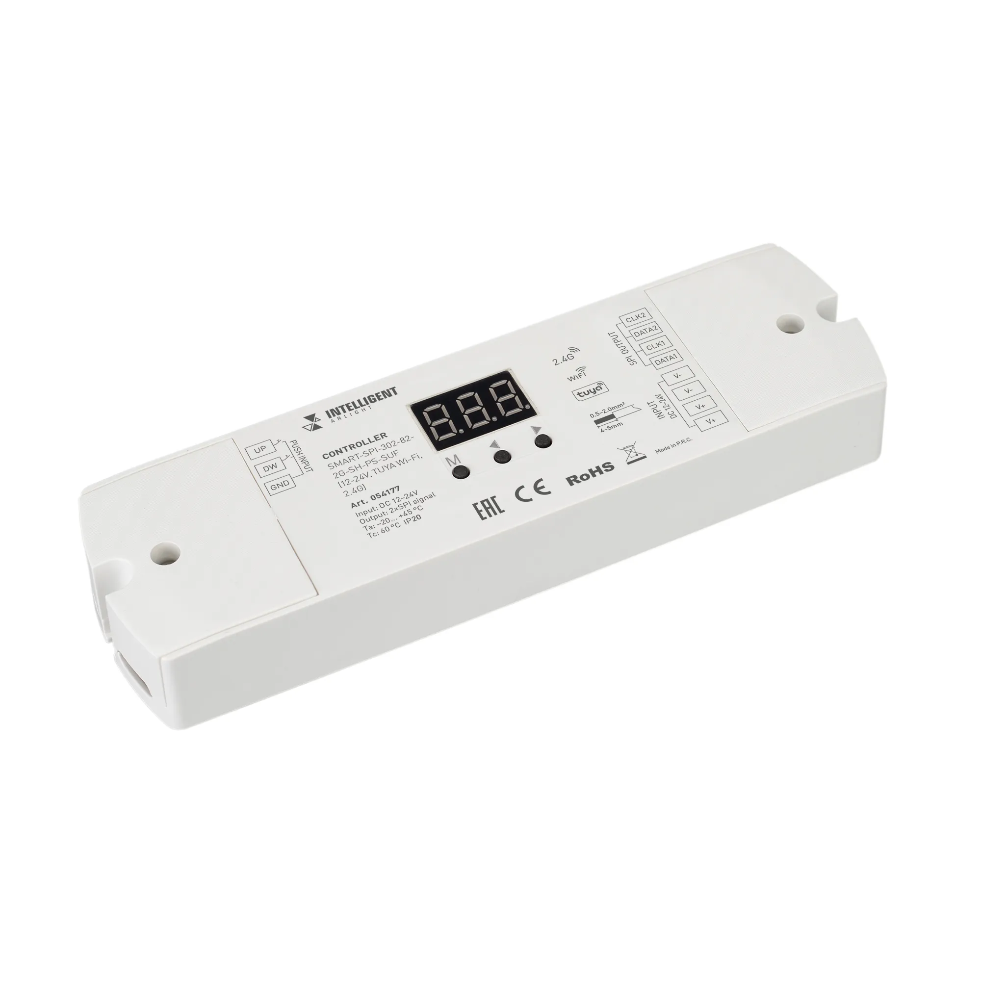 INTELLIGENT ARLIGHT Контроллер SMART-SPI-302-82-2G-SH-PS-SUF (12-24V, TUYA Wi-Fi, 2.4G) (IARL, IP20 Пластик, 5 лет)