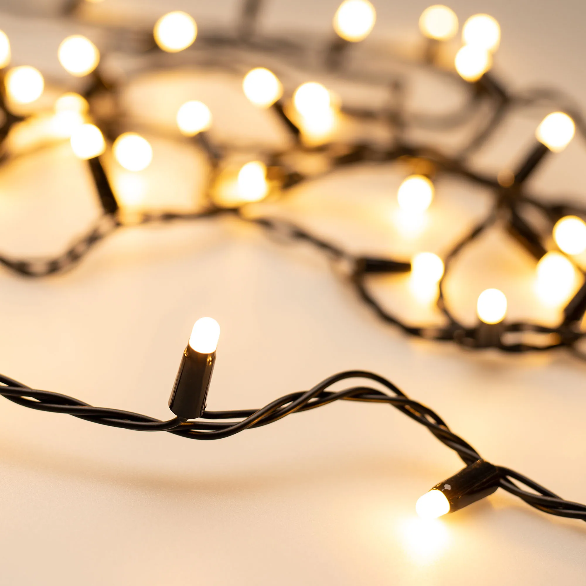 Светодиодная гирлянда ARD-STRING-CLASSIC-1000-BLACK-100LED-MILK PULSE Warm (230V, 7W) (Ardecoled, IP65) - изображение товара