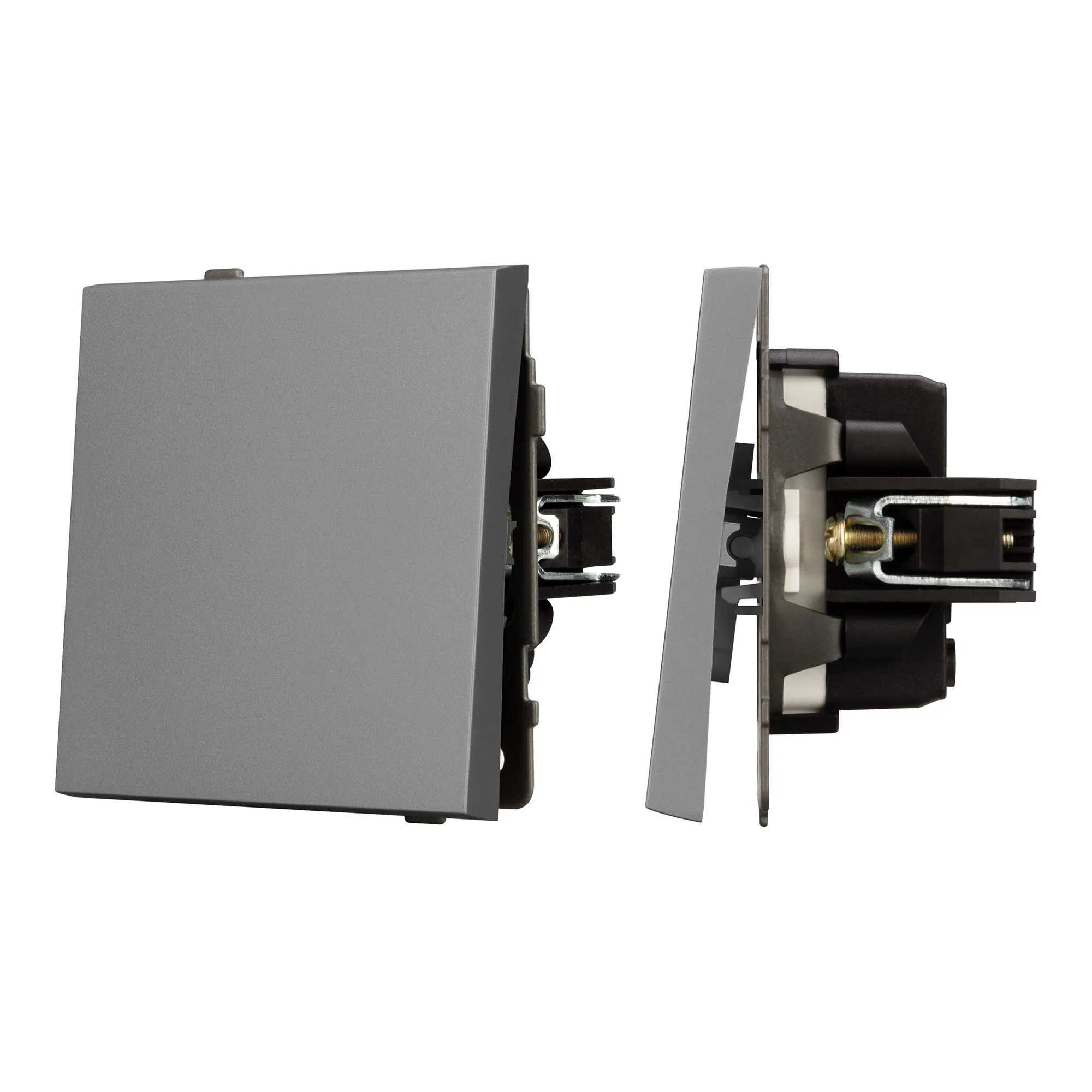 Механизм выключателя одноклавишный проходной SWT-TENDO-MKP1-PL-GR (230V, 10A) (Arlight, -)