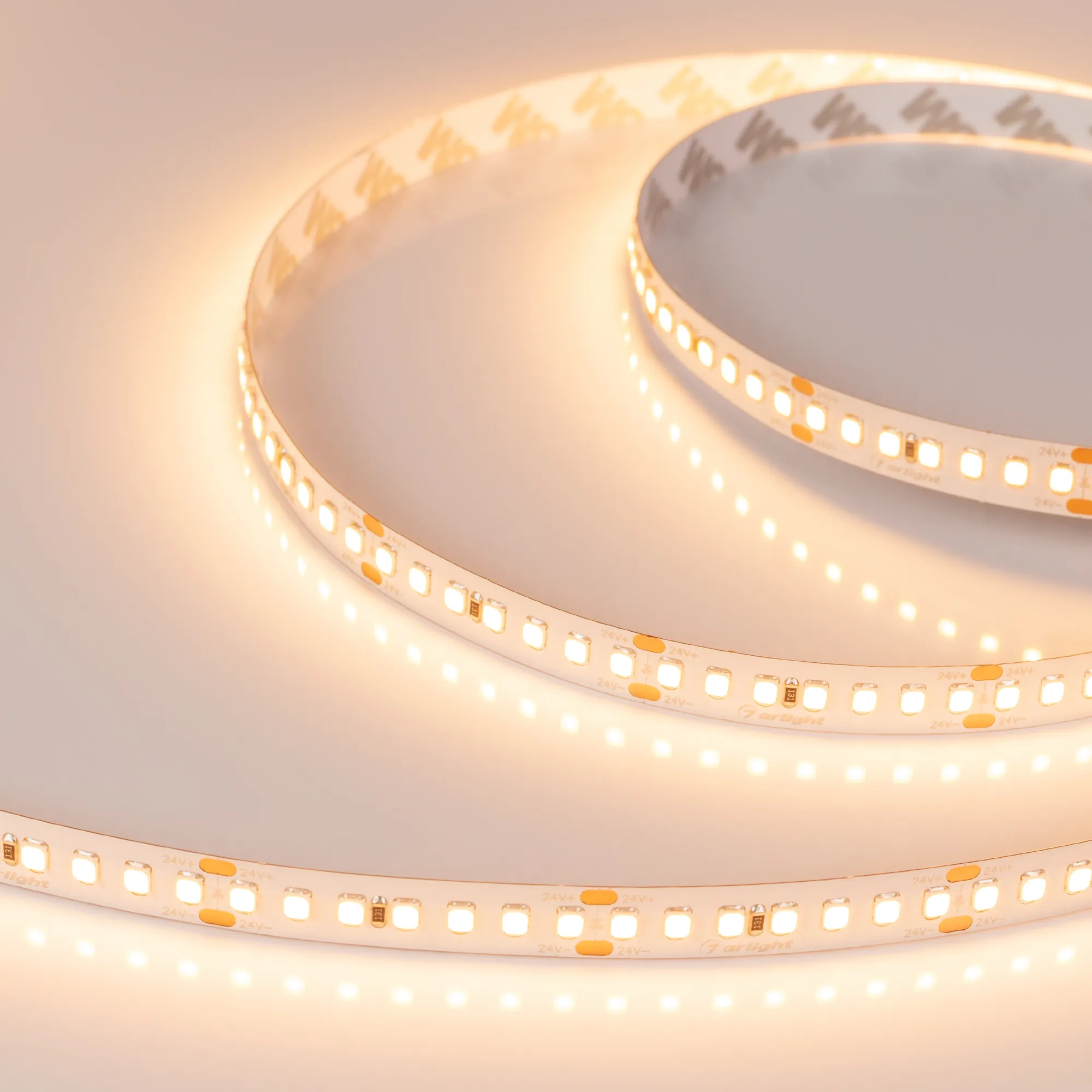 Лента светодиодная RT 2-5000 24V Warm3000 3x (2835, 840 LED, LUX) (Arlight, 17 Вт/м, IP20) - изображение товара